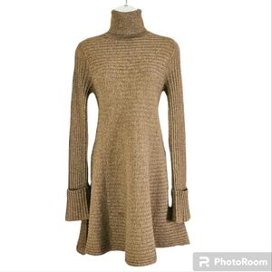 Autumn Cashmere Brown Ribbed Knit Dress